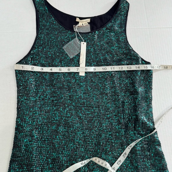 Renzo and Kai Lagoon Sequin Shift Dress Green Sz XS NWT - Picture 6 of 8
